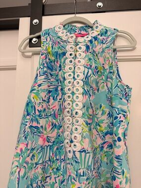 Lilly Pulitzer Printed Shift Dress - Aqua, Pink & Blue